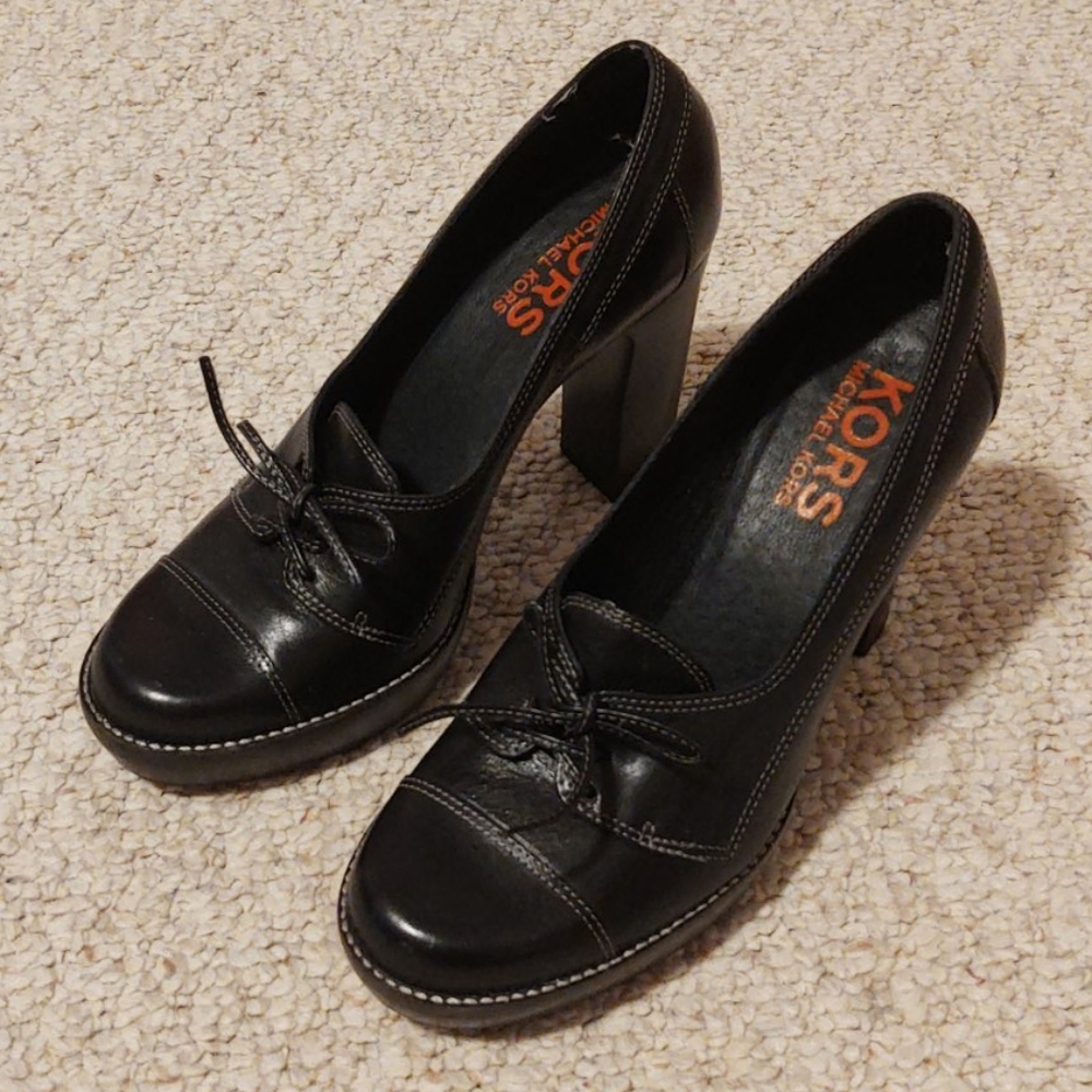 Michael Kors Black Heel Loafers Size 7M